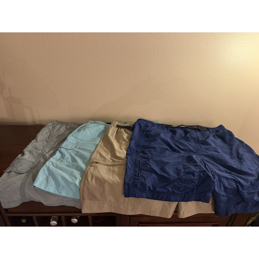 Men’s Big & Tall XXL- Lot of 4- Columbia, REI, LL Bean Nylon/Poly Mesh Shorts